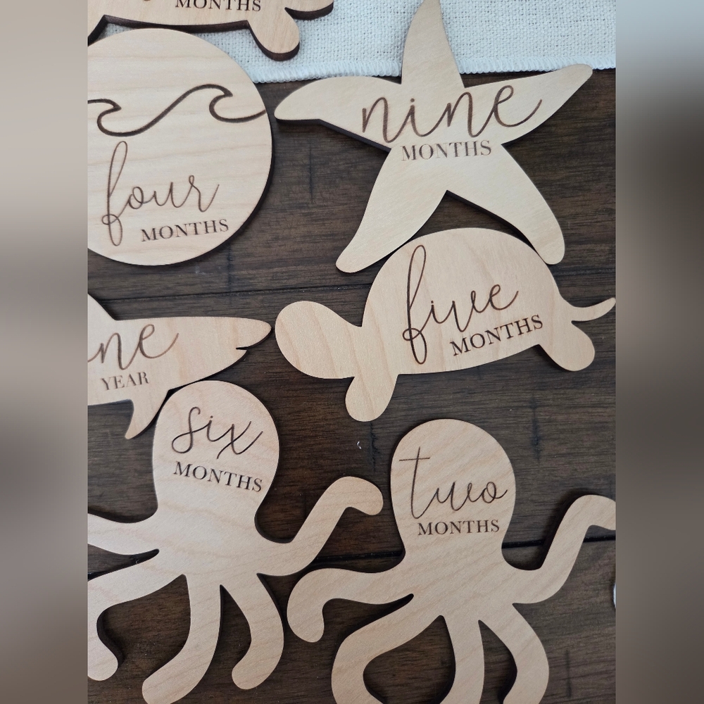 Wooden Milestone Discs for Baby Photos - Picture 5 of 5